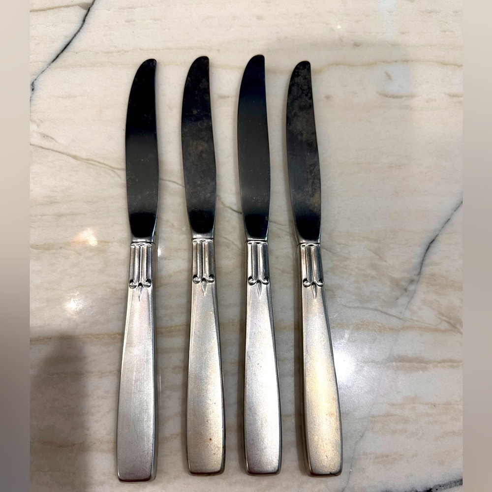 Oneida Satin Accent Flatware Stainless Steel Replacement 4 butter knives